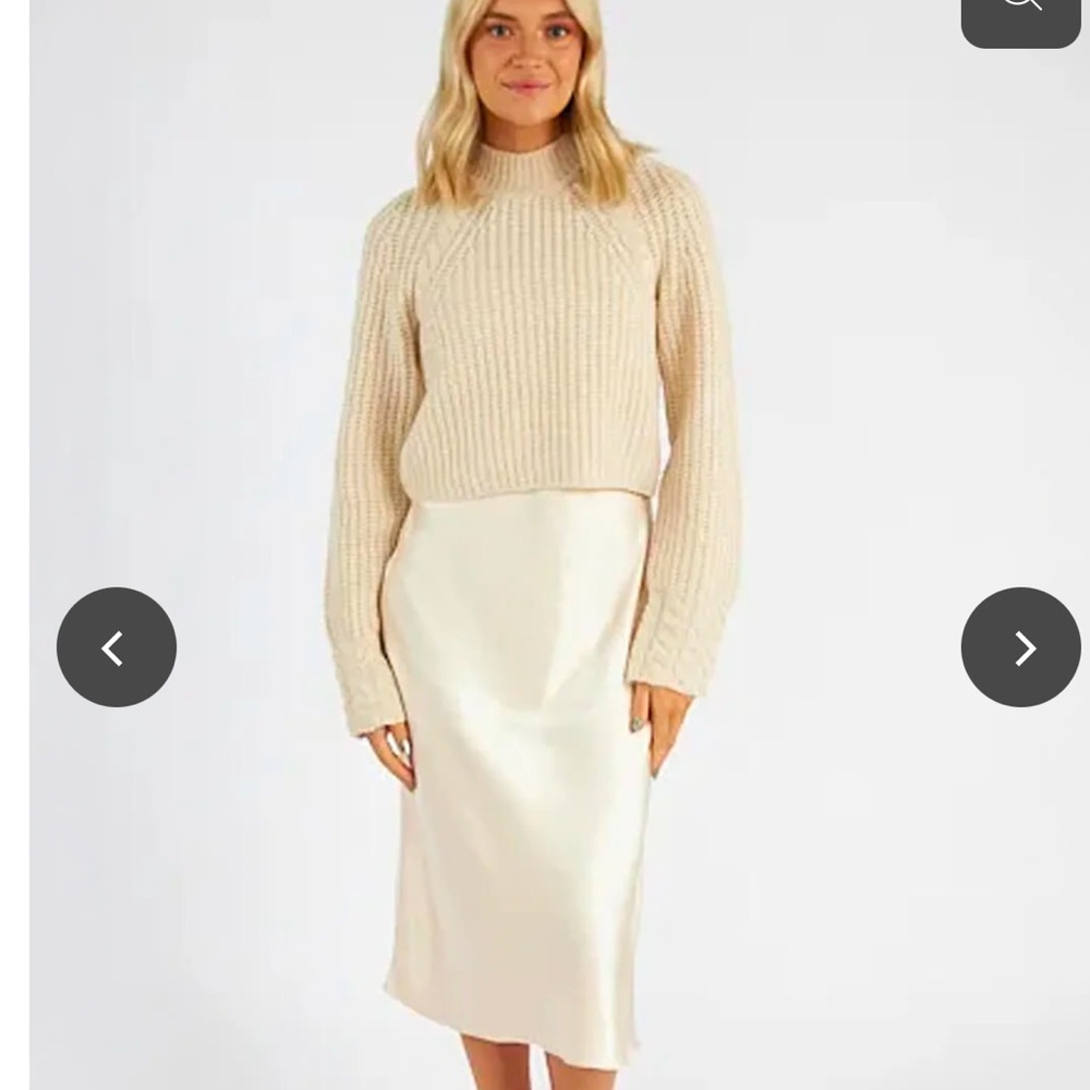 dh NEW YORK Cream Midi Dress